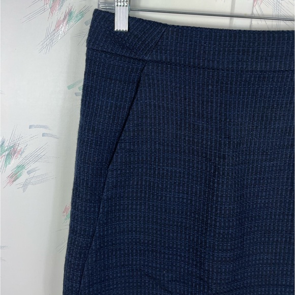 Ann Taylor LOFT Navy Blue Tweed Skirt 4T - Picture 2 of 9